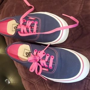 Vans blue and pink, size 8 women